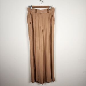 Iro Hastro Wide Leg Nude Tan Viscose Dress Pants Women's Size 40 (US 8)